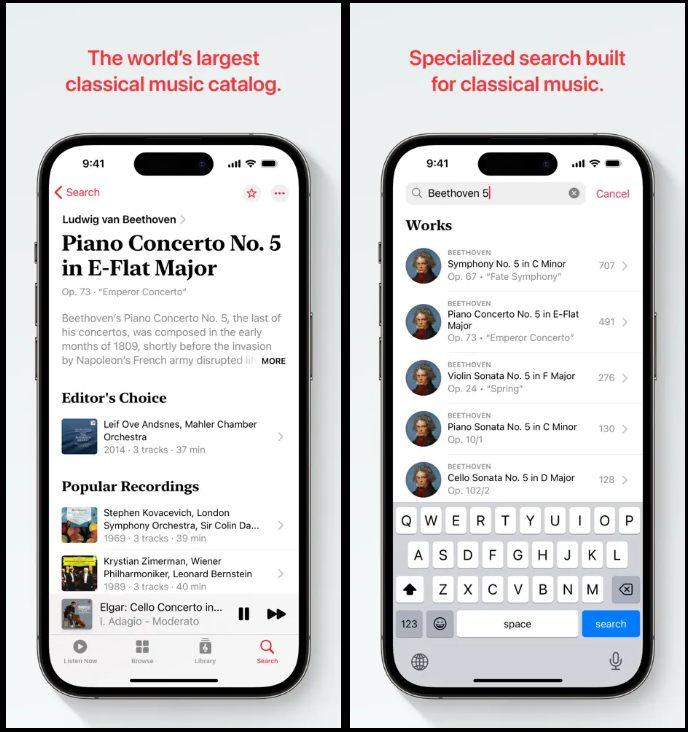 Apple Music Classical App 發布：500萬首古典音樂免費聽