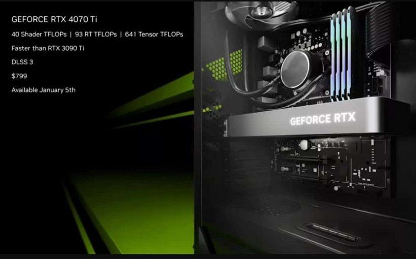 Nvidia發布 RTX 4070Ti：比3090Ti更強！