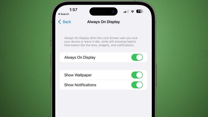 iOS 16.2 為 iPhone 14 Pro 的全天候顯示加入新的設置選項