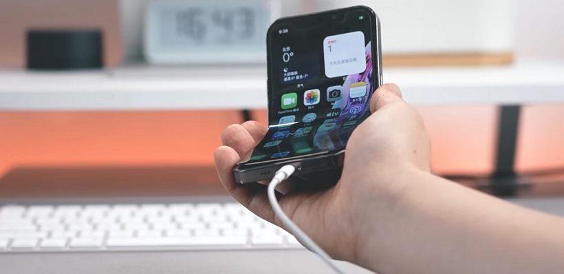 DIY達人瘋狂改造的全球首臺折疊式 iPhone 問世
