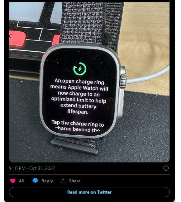 watchOS 9 提供 Apple Watch 優(yōu)化電池充電功能