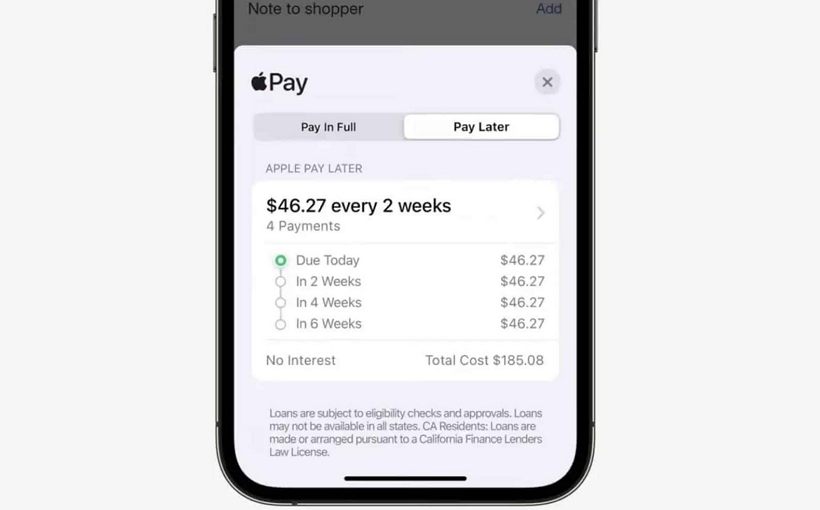 Apple Pay Later 因遇到技術問題需延期推出