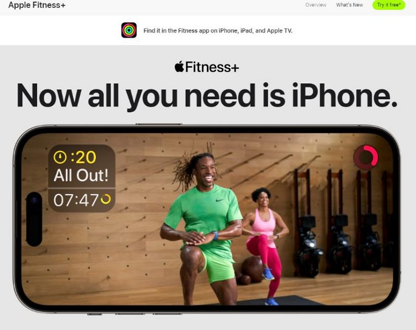 從iOS 16.1開始，沒Apple Watch也能用Apple Fitness+