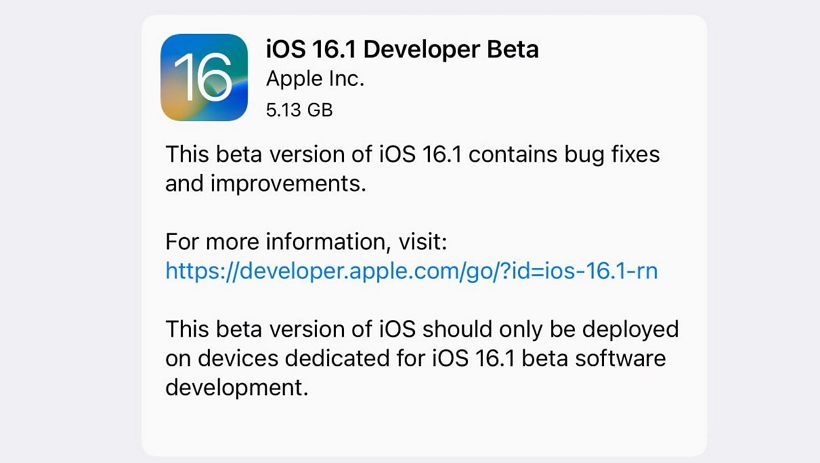 iOS 16.1、watchOS 9.1 及 tvOS 16.1 首個(gè)Beta固件發(fā)布