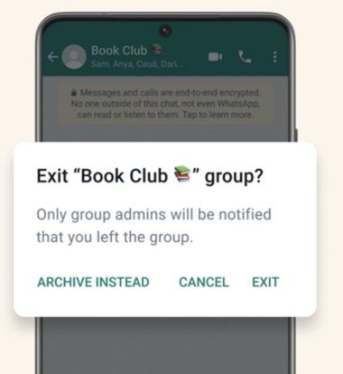 WhatsApp新功能：悄悄離開群聊、不讓別人看到你上線