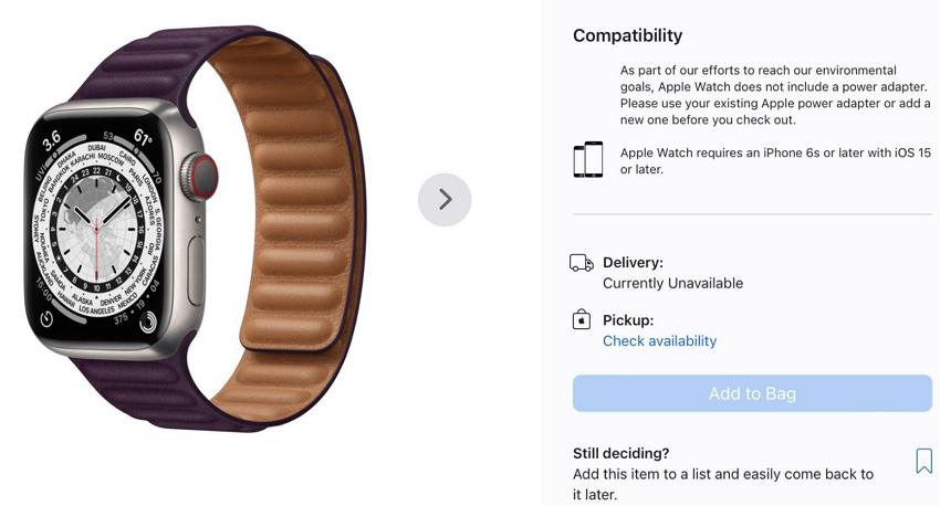 蘋果Apple Watch S8 發布在即 ：Apple Watch Edition 多地售罄