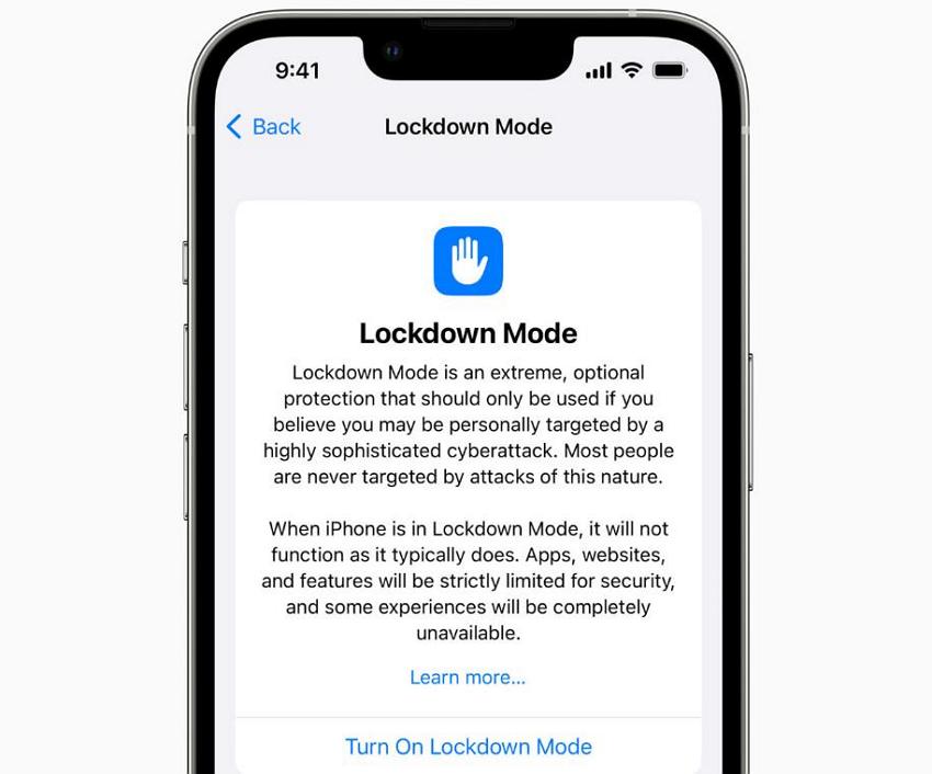 蘋果宣布 iOS 16 加入Lockdown Mode：可防國家級間諜入侵