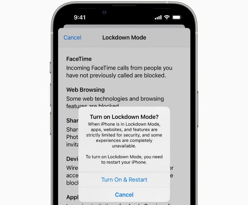 蘋果宣布 iOS 16 加入Lockdown Mode：可防國家級間諜入侵