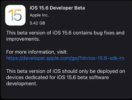 蘋果推出 iOS 15.6 及 iPadOS 15.6 Beta 1 固件更新