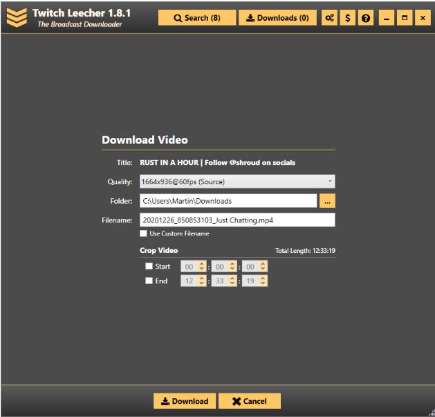 Twitch Leecher - 免費(fèi)twitch視頻下載工具[含使用教程]