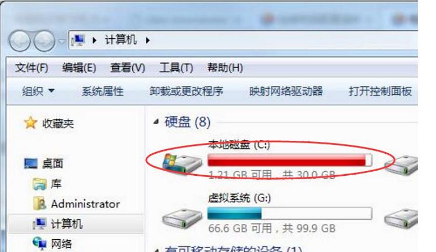 c盤莫名其妙滿了怎么辦(c盤莫名其妙滿了的原因分析及解決辦法)