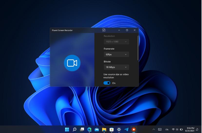 Fluent Screen Recorder - 免費屏幕錄像軟件[UWP]