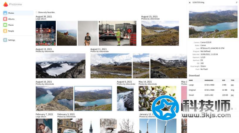 Photoview - 支持AI人臉識別的本地相冊工具
