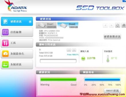 XPG GAMMIX S50 PCIE GEN4 X4 M.2 SSD評測開箱