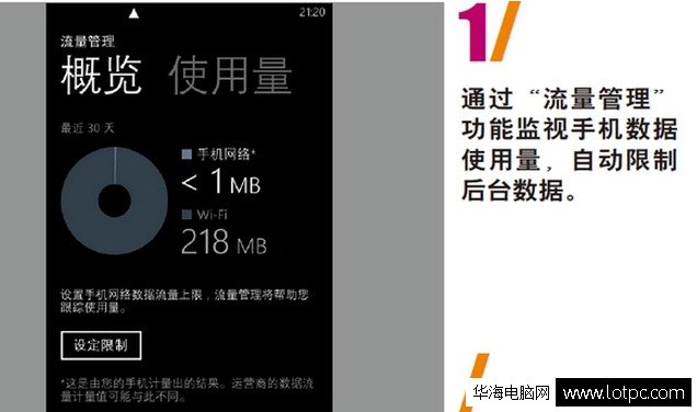 使用WindowsPhone“流量管理”管理數(shù)據(jù)使用量