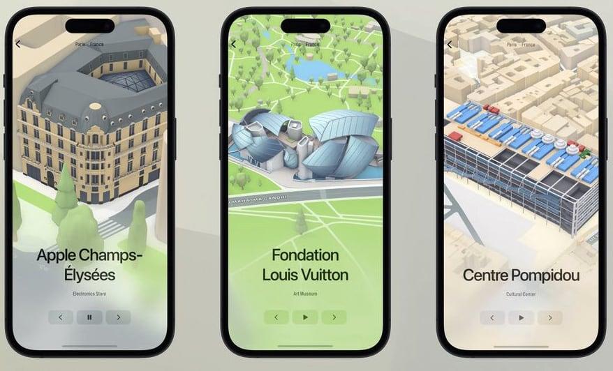 用Apple Maps游巴黎：看3D羅浮宮和艾菲爾鐵塔