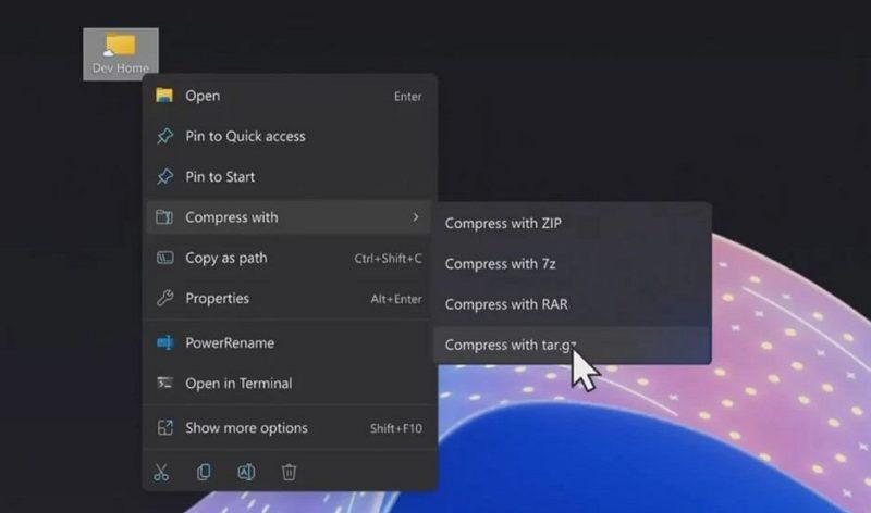 Windows 11 支持 RAR、7zip、Tar 等壓縮格式