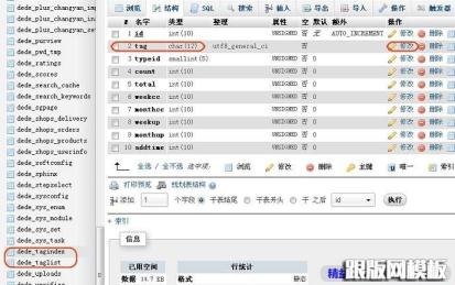 修改qumianyou_tagindex 和qumianyou_taglist兩個(gè)數(shù)據(jù)表中的tag字段