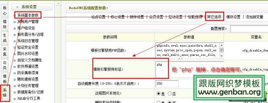 織夢程序7.15更新后 網站出現錯誤 DedeCMS Error:Tag disabled:\php\的解決方法