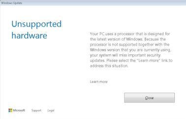 強(qiáng)迫用戶升Win10？舊版Windows放棄對(duì)新CPU更新支持-移動(dòng)搜索